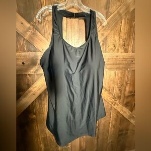 Junonia Black Tankini Racer Back Swim Top Plus Size 4X